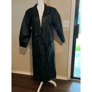 Vintage Leather trench coat - large